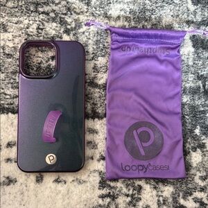 Loopy Case Purple iPhone Protective Case with Microfiber Pouch